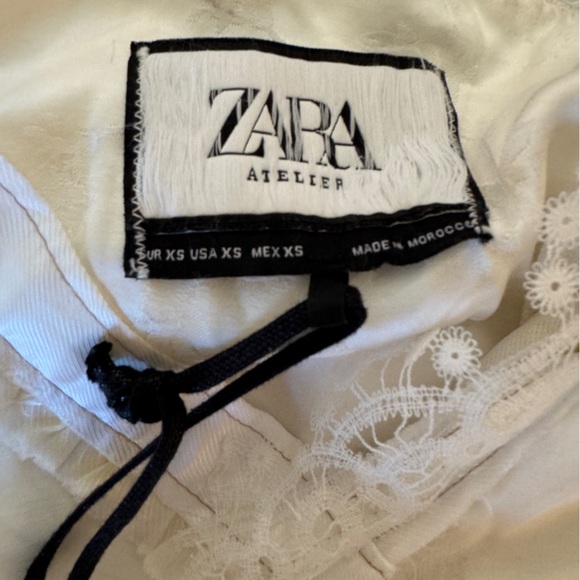 NEW ZARA ATELIER OYSTER WHITE STUDDED BEADED DRESS LIMITED EDITION XS - Picture 9 of 15